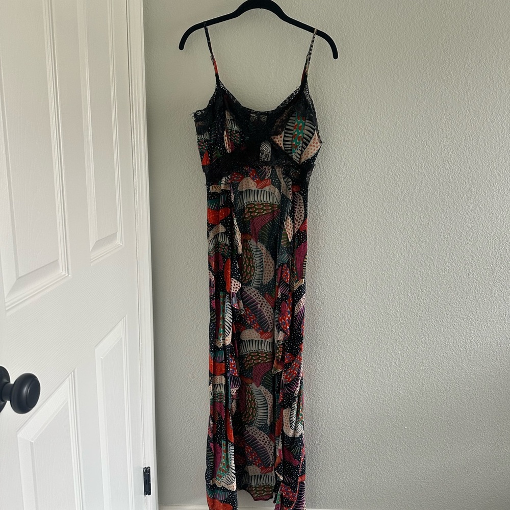 Colorful Maxi Dress with Spaghetti Straps